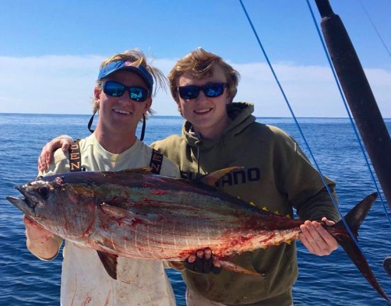 Adam and Tyler, with a nice YELLOW FIN TUNA from last weekend