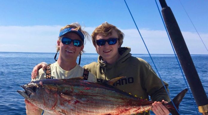 Adam and Tyler, with a nice YELLOW FIN TUNA from last weekend